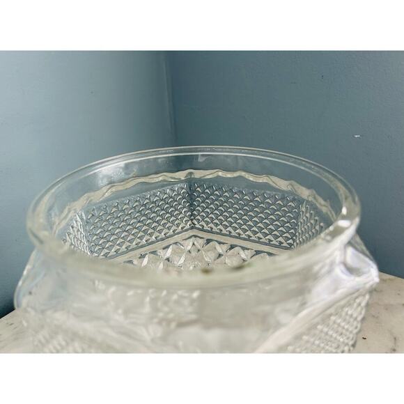 Vintage Wexford Cookie Jar Anchor Hocking 7" x 7" #602 Read Vase Pot Planter - Picture 5 of 10